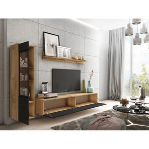 Meuble TV et Table Basse de Salon Moderne Nordique avec 6 Étagères <span class=keywords><strong>DECOHOME</strong></span> - Product Image 1