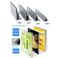 Cadre de signalisation lumineuse pour centres commerciaux, profil SEG en tissu, extrusion d'aluminium, écologique, durable, affichage LED suspendu au plafond