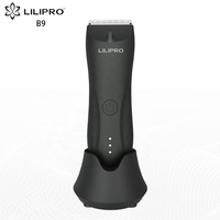 Tondeuse LILIPRO B9 pour les parties intimes et le corps, rasoir électrique, machine à raser, kit de toilettage corporel imperméable pour les parties intimes
