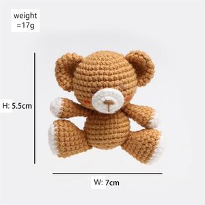 Di alta qualità carino 10 cm marrone personalizzato fatto a mano morbido orsacchiotto <span class=keywords><strong>Amigurumi</strong></span> <span class=keywords><strong>orso</strong></span> - Product Image 3