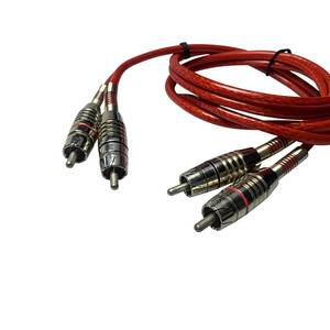 สายสัญญาณเสียง RCA 2 เส้น, ปลั๊กชุบนิกเกิล, สายถักความหนาแน่นสูง, การส่งสัญญาณที่เสถียร, สเตอริโอความคมชัดสูง, เหมาะสำหรับใช้ในบ้าน - Product Image 6