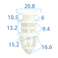 Clips de fixation en plastique pour pare-chocs avant et arrière, bas de caisse et panneaux de protection latéraux automobiles