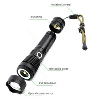 Linterna LED XHP100 de Alta Potencia 2026, Recargable, 4 Núcleos, Zoom, USB, Linterna de Mano para Camping, Actividades al Aire Libre y Emergencias