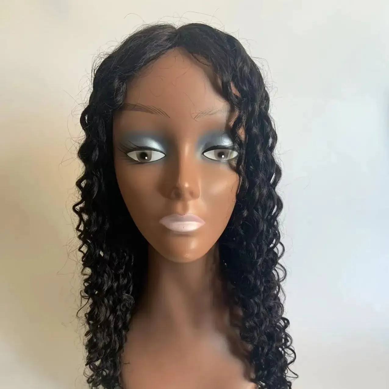 Afro Kinky Curly brasilia nische Jungfrau Echthaar Transparente Frontal Perücke Für schwarze Frauen verstellbare bequeme Spitze Perücken