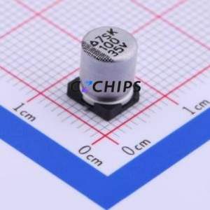 Condensador Electrolítico de Aluminio SMD MVK 35V100 M 6.3*8, D6.3xL8mm 100uF 20% 35V 52mA-120Hz - Product Image 1