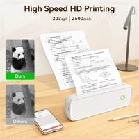 Imprimante thermique portable A80 Mini, imprimante sans fil, prend en charge le papier US Letter, Legal, A4, A5, mini imprimante thermique sans fil de poche