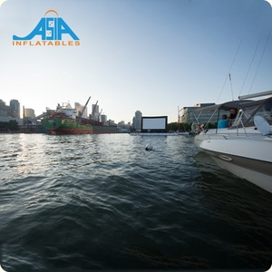 Pantalla de <span class=keywords><strong>película</strong></span> de agua flotante para piscina, inflable al aire libre - Product Image 4