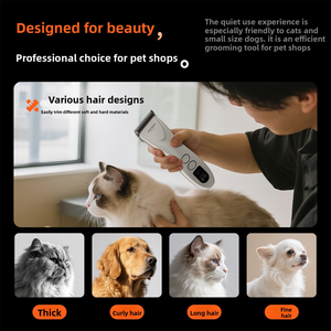 Cortadora de Pelo Profesional Inalámbrica para Mascotas Shernbao PGC-818, Velocidad Ajustable con Base de Carga, Herramientas de Peluquería Canina, Cuchilla de Cerámica - Product Image 2