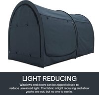 Tente de lit à baldaquin Pop-Up de portabilité taille double espace d'intimité intérieur tentes de rêve monocouche pour dormir Structure de deux chambres