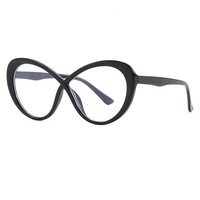 Lunettes de vue papillon transparentes imprimées dégradées anti-lumière bleue pour femmes, monture PC, design tendance 2026