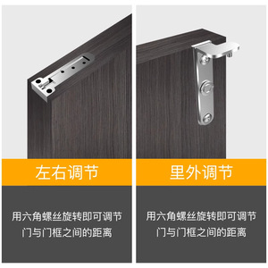 Charnière invisible Kaishengxi en alliage de zinc, pivot supérieur et inférieur pour portes en bois, charnière dissimulée avec rotation réglable - Product Image 5