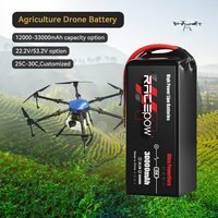 Batterie Li-po Racepow 25C à cycle de vie élevé 800+ 30000mAh 30Ah 6S 12S 14S 22.2V 44.4V 51.8V pour drones agricoles de pulvérisation