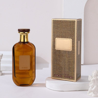 Flacon de parfum portable carré en verre de 100 ml avec pulvérisateur à pompe pour voyage, petite capacité, échantillon vide, boîte de haute valeur