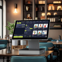 Tablette tactile tout-en-un Windows 15,6 pouces, caisse enregistreuse, terminaux de paiement à double écran, système de point de vente de haute qualité pour la vente au détail