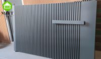 Services de Résolution Complète pour l'Habitat : Portail Battant en Aluminium Effet Bois pour Villa et Cour, Modélisation 3D, Couleurs Personnalisées, Revêtement Poudré