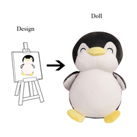 Pingüino de peluche de juguete personalizado animales de peluche OEM LOGO pingüino Pushie muñeca regalos ponderado juguete de peluche