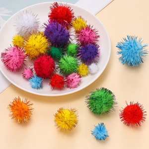Pompons colorés en peluche pour Noël, décorations DIY pour enfants, ensembles de décoration de fête, 5-7 ans, hiver 2025, origine Yiwu - Product Image 3