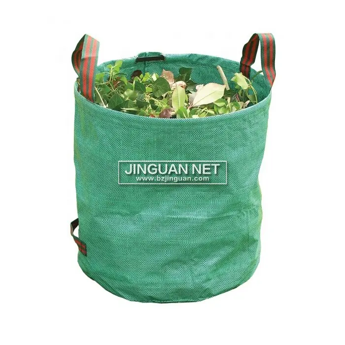 272L ağır pp katlanabilir su geçirmez yaprak torbası bahçe atık torbası bahçe çantası