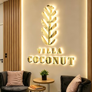 Letrero Comercial Personalizado <span class=keywords><strong>de</strong></span> Acero Inoxidable con Logotipo <span class=keywords><strong>de</strong></span> Empresa, Letras <span class=keywords><strong>de</strong></span> Canal Iluminadas con Halo, Letrero <span class=keywords><strong>de</strong></span> Pared para Cafetería, Fabricante OEM LC - Product Image 5