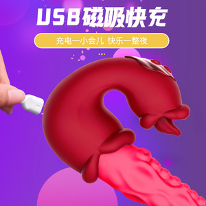 ไวเบรเตอร์สำหรับผู้ใหญ่พร้อมแท่งสั่นแบบข้ามพรมแดนใช้ USB สำหรับผู้หญิงช่วยตัวเอง - Product Image 6