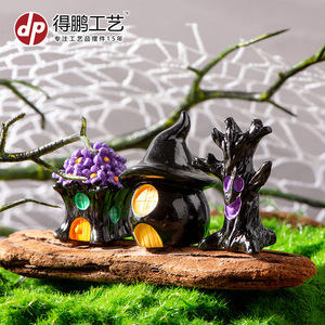 Figuras de Calabaza de Resina para Halloween, Decoraciones de Paisajes en Miniatura, Adornos Artesanales Hechos a Mano para Interiores D1573 - Product Image 3