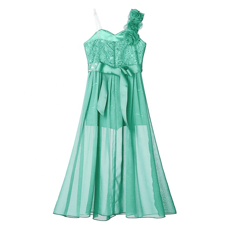Iefiel Kids Party Jumpsuit - Shiny Beaded Applique Dress