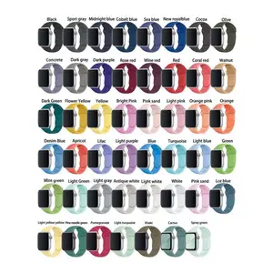 Official Classical Design For Apple Watch Soild Color Soft Silicone Band Rubber Strap Wristband