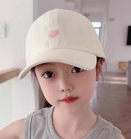 Gorra de Béisbol de PVC de 6 Paneles para Niñas, con Orificio para Cola de Caballo, para el Verano, Diseño Love Parent-Child