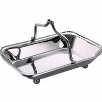 Roestvrijstalen handdoek-servetbakje, fruitmand met handvat, multifunctionele opbergplaat voor hotelbar, KTV, restaurant, thuis