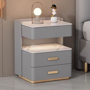 Comodino intelligente semplice moderna piccola camera da letto luce di lusso multifunzionale ricarica Wireless blocco per impronte digitali comodino - Product Image 2