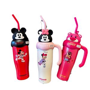 Superventas Strawberry Bear <span class=keywords><strong>Minnie</strong></span> <span class=keywords><strong>Mouse</strong></span> 304 <span class=keywords><strong>Taza</strong></span> dispensadora de hielo de acero inoxidable-Termo portátil de gran capacidad con asa - Product Image 1