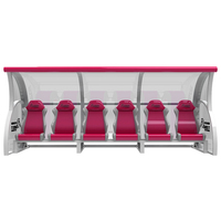 Banc de Reserves Portable en Alliage d'Aluminium pour Terrain de Football avec Auvent – Idéal pour les Terrains de Sport Extérieurs