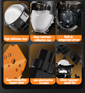 Gpne เครื่องฉาย LED GP70 80W 3นิ้วแบบ Bi LED 5500K เอฟเฟกต์เลเซอร์แคนบัสปราศจากความผิดพลาดในการติดตั้งแบบไม่ทำลายอายุการใช้งานยาวนาน - Product Image 4