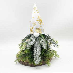 Décorations de Noël festives, Père Noël, vieil homme, poupées goblin, plantes vertes, lumières, ornements de fenêtre, jouets, figurines - Product Image 4