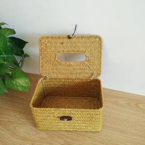 Boîtes à mouchoirs carrées en rotin naturel Vdelta avec taille personnalisée - Product Image 2