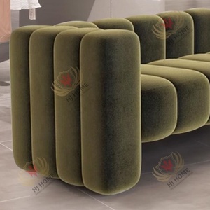 HJ HOME Tissu <span class=keywords><strong>de</strong></span> velours Canapé <span class=keywords><strong>de</strong></span> chambre à coucher moderne créatif <span class=keywords><strong>de</strong></span> luxe nordique à l'arrière Banc ottoman pour hôtel Home Shop - Product Image 4
