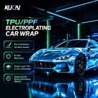 Film de protection de peinture TPU bleu auto-cicatrisant, très brillant, anti-rayures, protection UV, pour voiture, bleu royal, vente chaude