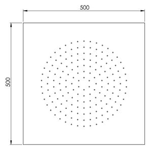 Pommeau de douche super-miroir monté au plafond-500x500x2mm Bandeaux de bain - Product Image 3