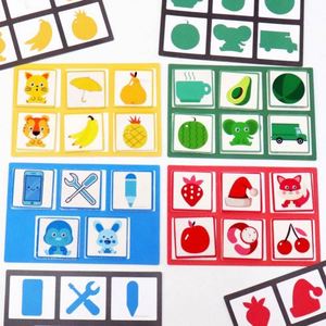 Bloques de Madera con Forma de Animales y Frutas, Tarjetas de Emparejamiento de Sombras, Juego de Madera para Combinar Formas - Product Image 3