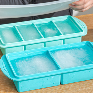 Grandes moules à glace carrées en silicone de qualité alimentaire, capacité 1L, pour glaces à congélation rapide, démoulage facile, outils pour crème glacée - Product Image 6