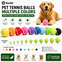Balles de tennis pour chiens OEM pour l'entraînement au rapport, balles de jeu durables et rebondissantes pour animaux de compagnie, de 1,5 à 9 pouces, avec logo, couleur et emballage personnalisés