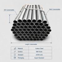 Tuyau en acier rond creux soudé ERW, soudure de précision, diamètre extérieur 22 mm, paroi de 1,55 mm d'épaisseur, pour cadre de mobilier de jardin