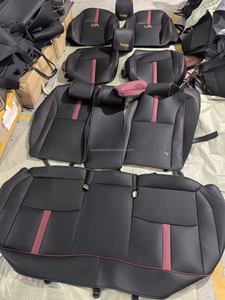 Fundas de asiento de coche de lujo personalizadas, de cuero y terciopelo, para Hilux Revo <span class=keywords><strong>Vigo</strong></span>, juego completo, para interior, 2006-2023 - Product Image 2