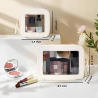 Sac cosmétique transparent avec fermeture éclair pochette de maquillage en PVC femmes voyage trousse de toilette sacs de beauté clair sac cosmétique pour femmes