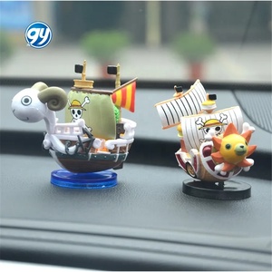 7cm Anime Barco <span class=keywords><strong>One</strong></span> Pieced Ship Luffy Toy Super Cute Mini Boat THOUSANDSUNNY Going Merry Modelo ensamblado Figura <span class=keywords><strong>de</strong></span> acción - Product Image 2