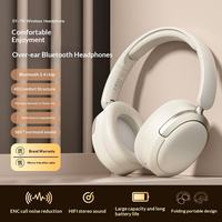 Headphone Over-Ear dengan Peredam Kebisingan Lingkungan (ENC) untuk Pengisian Daya Tipe-C 5.3, Tahan Air IPX3, Kabel & Nirkabel Dual