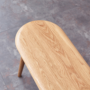 Banco de Madera de Roble Macizo de Estilo Nórdico para Comedor, Sala de Estar, Dormitorio, Pizzerías y Restaurantes de Comida Rápida - Product Image 5