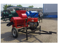 Machine à égrener le maïs à moteur diesel à haute productivité, petite machine à égrener domestique 12HP à 3 axes