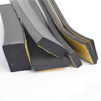 Bande d'étanchéité plate en mousse EPDM, adhésif puissant, joint en caoutchouc, ruban adhésif en mousse noire simple face, isolation anti-collision, joint d'étanchéité