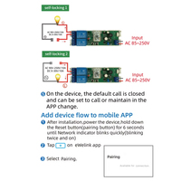 EWeLink 1/2/4 canaux Smart WiFi Bt sans fil Module de commutation de relais de Contact sec APP télécommande 2.4G RF récepteur 12V 220V